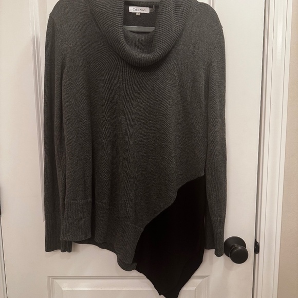 Black and Gray Cowl Neck Sweater - Picture 1 of 4